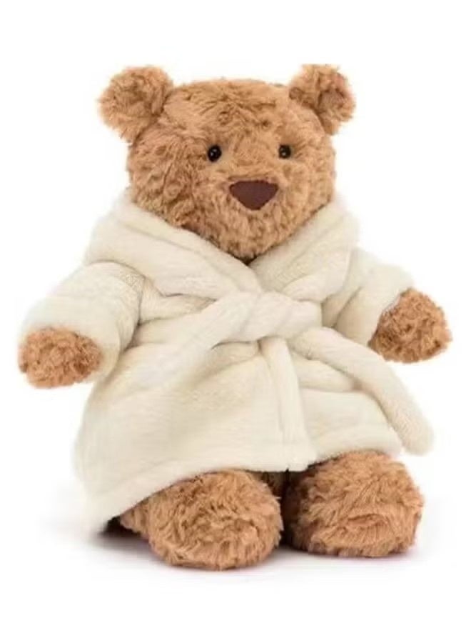 Jellycat Fashionable Bathrobe Bear, Cute Plush Toy 26cm - Image 2